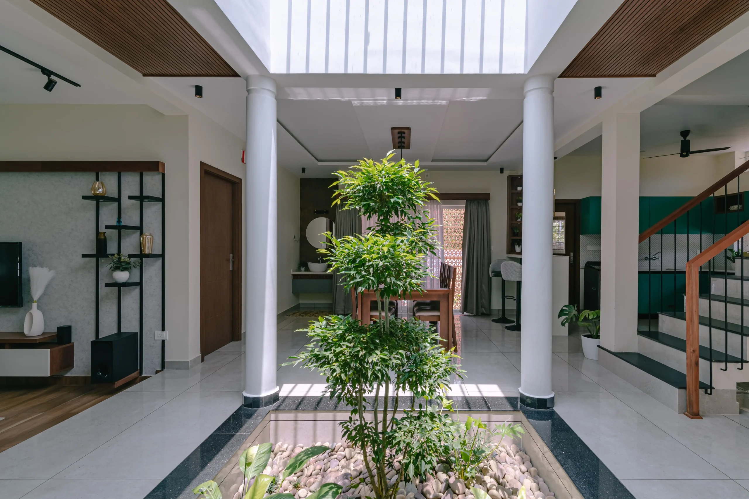 Stylish dining room with architectural design home plans that enhance functionality